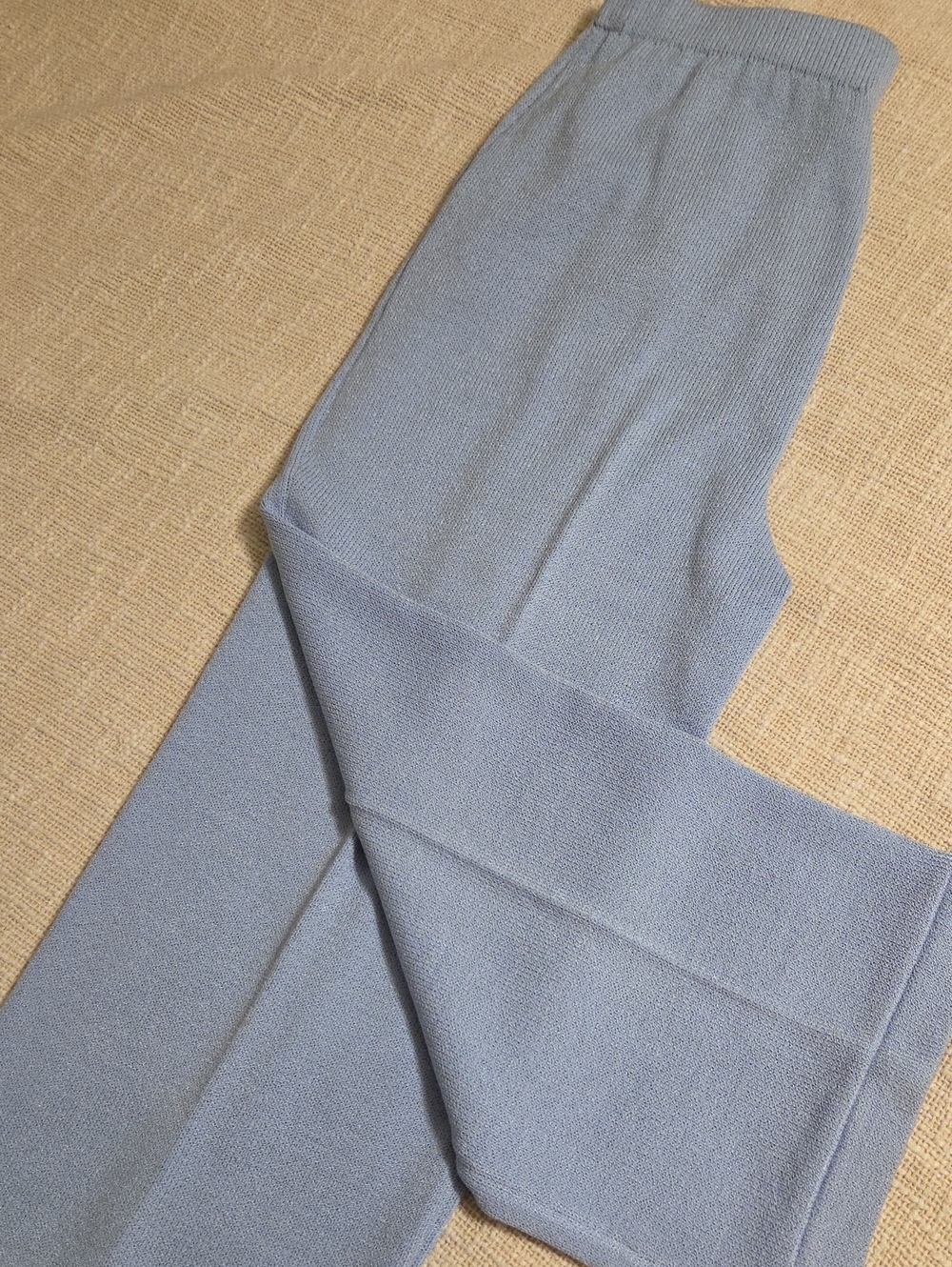 St. John Powder Blue Knit Capri Pants